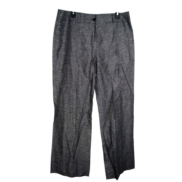 Women's dress pants size 12 Anne Klein cotton linen wide-leg chino trousers NWT - Picture 1 of 10